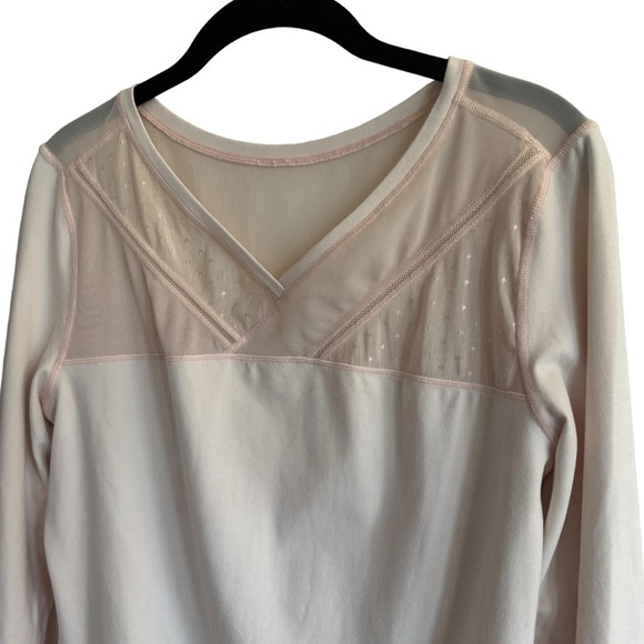 Lululemon Just Breathe Long Sleeve, Heathered Parfait Pink, Size 6 - Picture 9 of 12